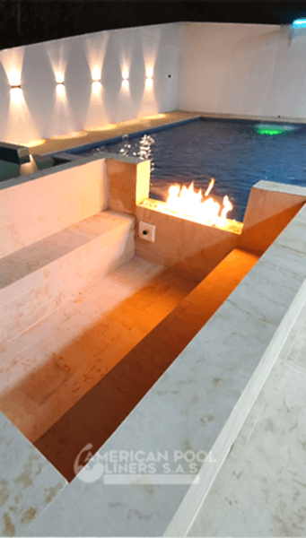 chimenea american para piscinas